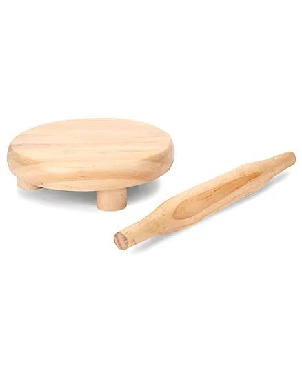 Wooden Chakla Belan - Cream | INT388