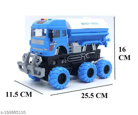 6x6 Water Tanker Safety Truck Tanker Truck Toy Friction Powered Unbreakable Truck with Light & Sound Engineering Toys for Boys and Girls(6x6 Water Tanker) | LOHMC6129 F/R 6*6 WATER TANK