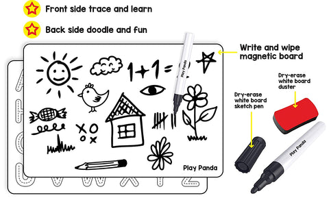 Magnetic Learn to Write Numbers - Includes Write and Wipe Magnetic Board, 30 Number| LONMAGLTW