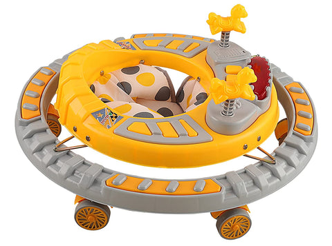 Poppy Round Kids Walker with Foldable, Cushion Seat | WLK-018 POPPY PVC WALKER