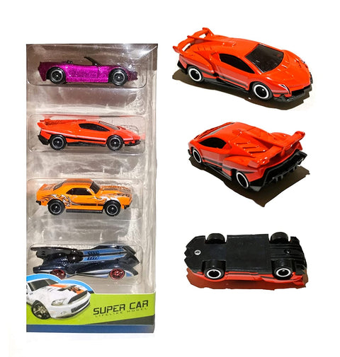 Die Cast Metal Car Heavy Quality Small Size Tough Body  (Pack of 4PCS) | 1603-1