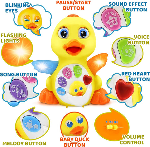 Musical Cute Dancing Duck Toy with LED Lighting | 808 EDUCATIONAL