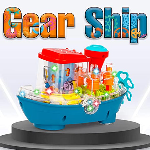 Gear Land Ship with Rotating Fishing Lamp Bump  ||  LOYJ388-67  GEAR LAND SHIP WITH LAMP