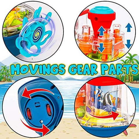 Gear Land Ship with Rotating Fishing Lamp Bump  ||  LOYJ388-67  GEAR LAND SHIP WITH LAMP