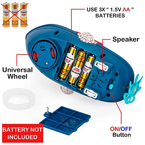 Gear Land Ship with Rotating Fishing Lamp Bump  ||  LOYJ388-67  GEAR LAND SHIP WITH LAMP