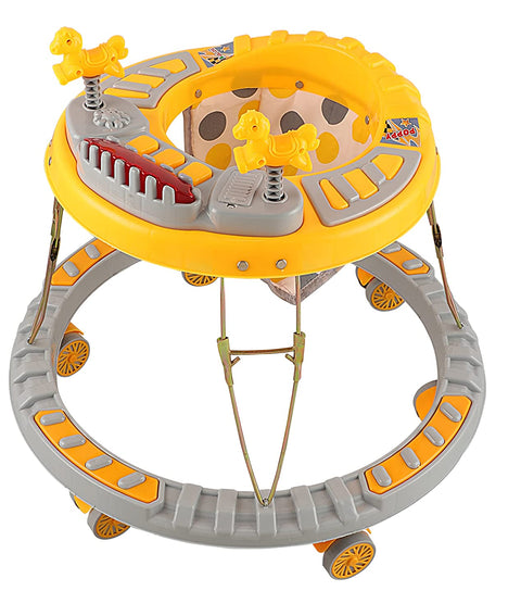 Poppy Round Kids Walker with Foldable, Cushion Seat | WLK-018 POPPY PVC WALKER