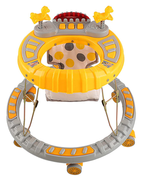 Poppy Round Kids Walker with Foldable, Cushion Seat | WLK-018 POPPY PVC WALKER