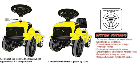 Tractor Style Ride On For Kids | With Light And Music