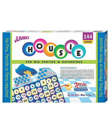 Jumbo Housie Board Game - 144 Cards | INT418 TB52-03 HOUSIE 144 CARDS JUMBO