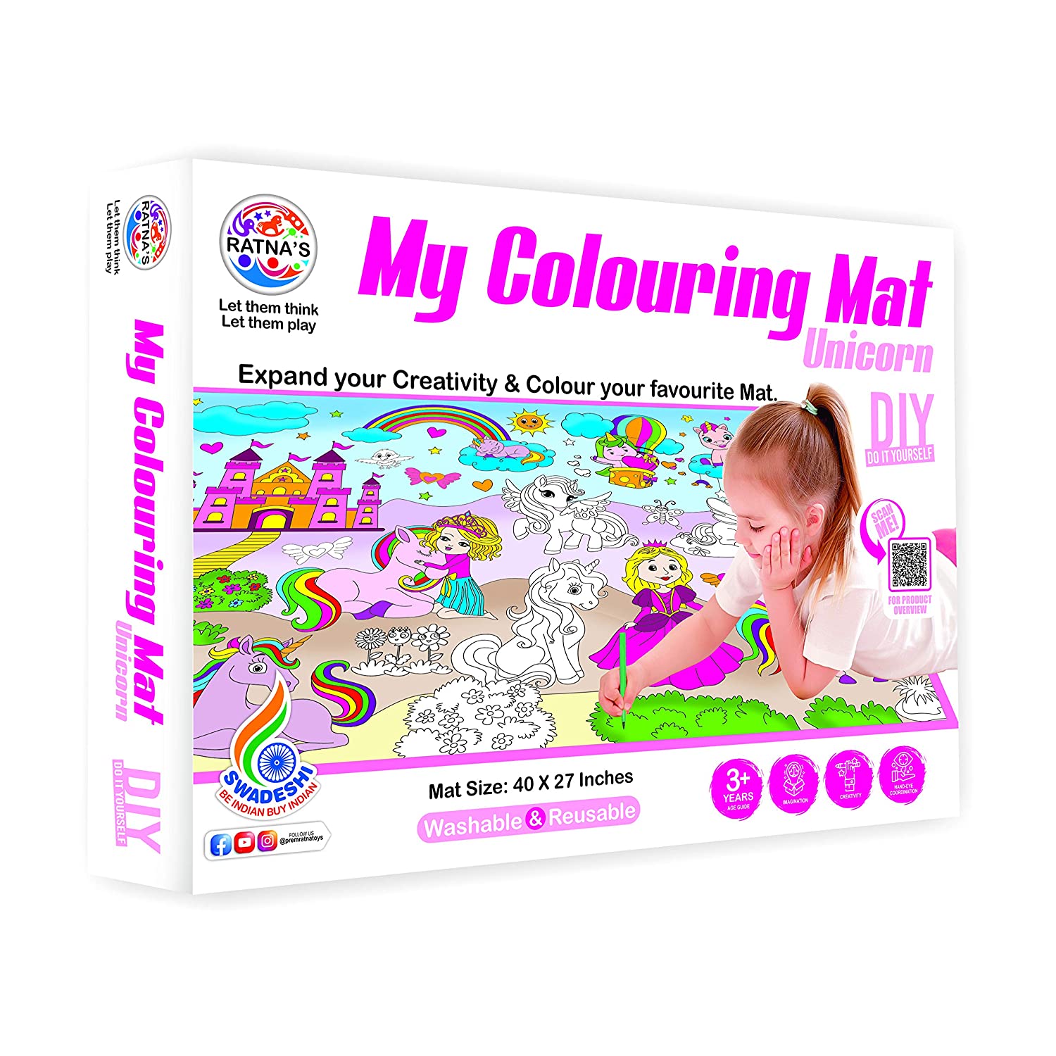 My Colouring MAT for Kids Reusable and Washable. Big MAT for Colouring ...