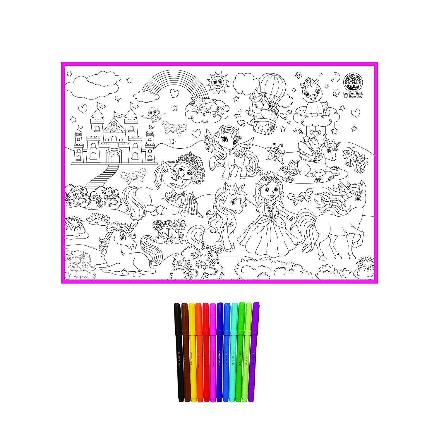 My Colouring Mat For Kids Reusable And Washable. Big Mat For Colouring 