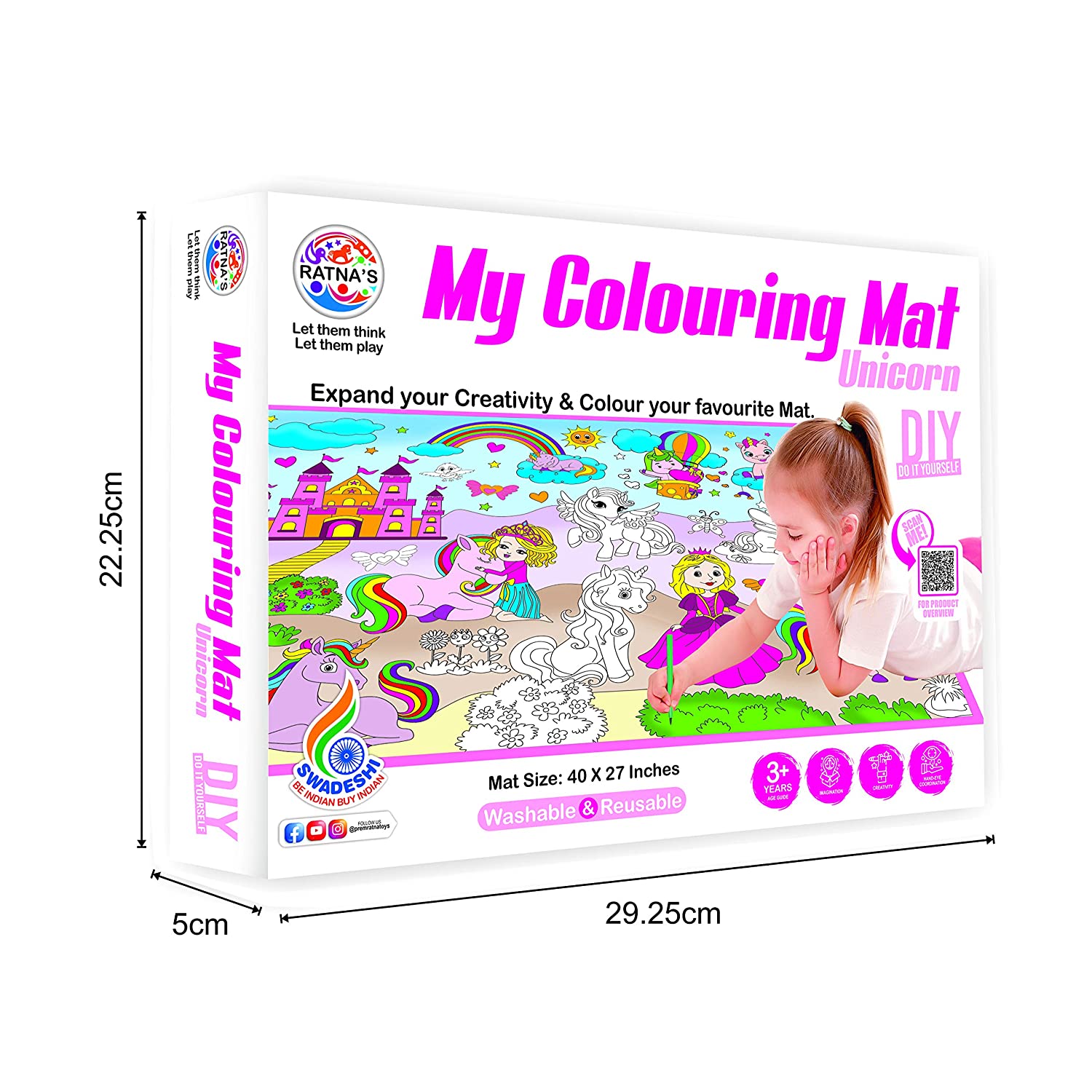My Colouring MAT for Kids Reusable and Washable. Big MAT for Colouring ...