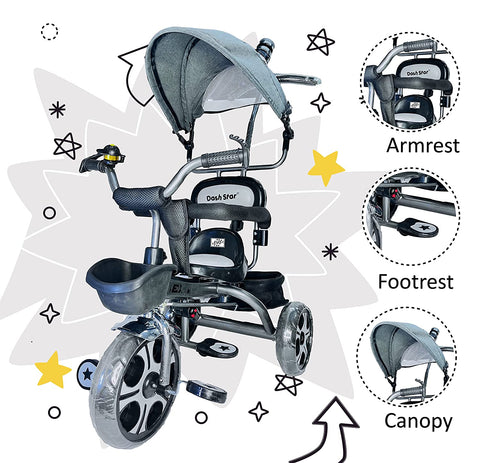 Baby Cycle For Kids | Age 1-5 Years | Dash Hexa Super Tricycle