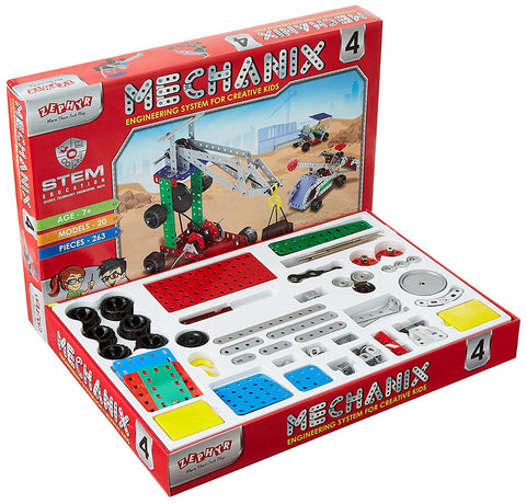 MECHANIX Metal - 4 Construction Toy, Building Blocks, Educational Toys for 7+ Yrs Boys and Girls, Multicolor | INT071	MECHANIX 4 METAL