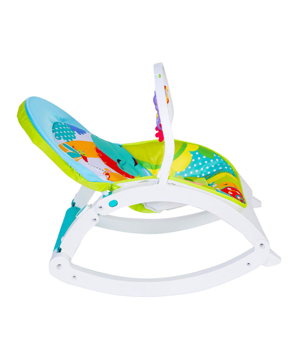 New Born To Toddler Portable Rocker With Toy Bar - White Multicolour ...