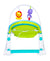 New Born To Toddler Portable Rocker With Toy Bar - White Multicolour | ROCKER KIDSROAR