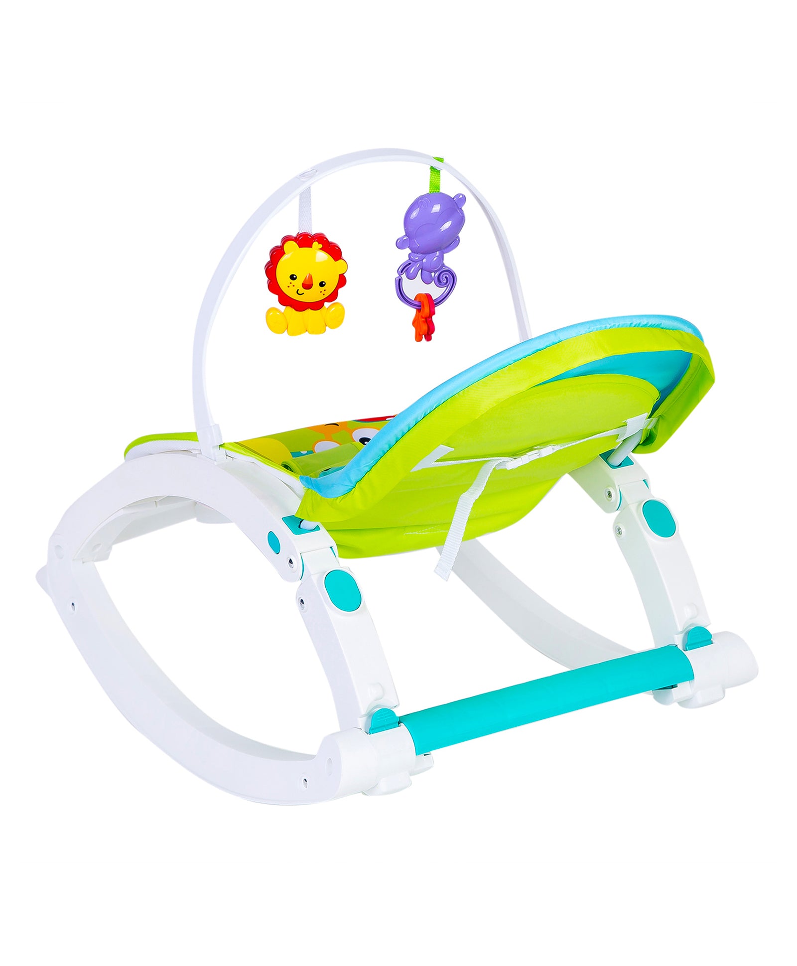 New Born To Toddler Portable Rocker With Toy Bar - White Multicolour ...