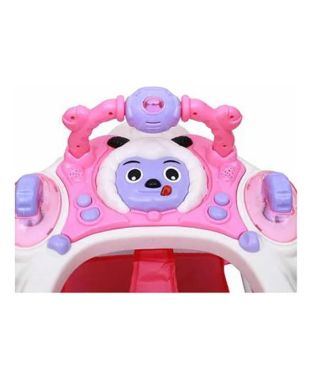 Baby Walker 6-18 Months Learn To Walk With Height Adjustable Light and Music Attractive Colours For Baby Boy and Girl LB WITH HOOD