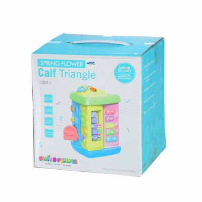 Colourful Rotational Calf Triangle Musical Toy, Animals & Geometric Keys