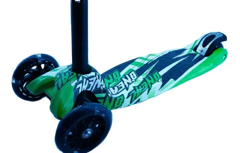 Graffiti Design Kids Kick Skate Scooter | Wheel Lights | Adjustable | Gravity Steering BBF SCOOTER