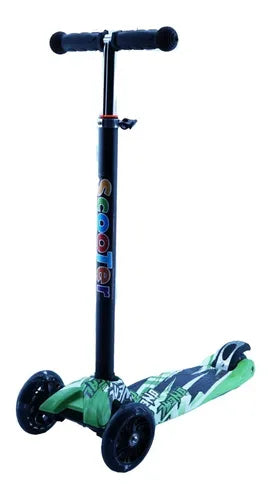Graffiti Design Kids Kick Skate Scooter | Wheel Lights | Adjustable | Gravity Steering BBF SCOOTER