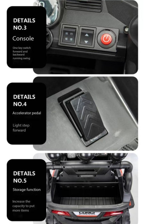Battery Operated Ride On Electric Jeep | Painted Colours | YKL-666 Jeep