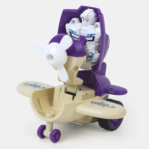 Unbreakable Four-Wheel Drive Friction Powered Diecast Plane || LOD400-25