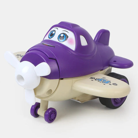 Unbreakable Four-Wheel Drive Friction Powered Diecast Plane || LOD400-25