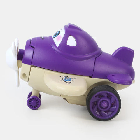 Unbreakable Four-Wheel Drive Friction Powered Diecast Plane || LOD400-25