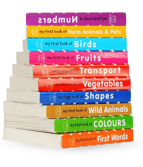 My First Library: 10 (6*6 Inch) Best-Selling Board Books in a Box-Set for Children | INT405	MY FIRST LIBRARY BOX 10P