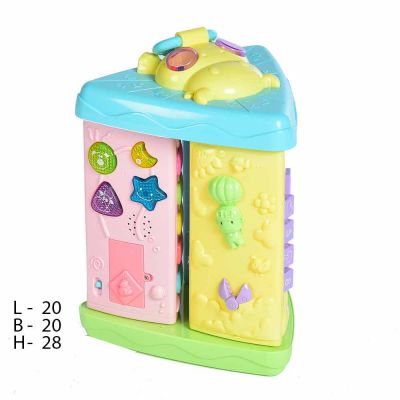 Colourful Rotational Calf Triangle Musical Toy, Animals & Geometric Keys