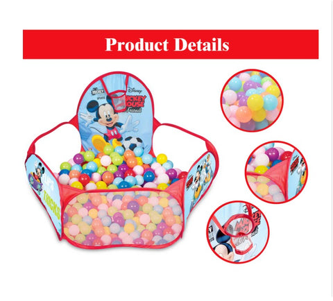 Mickey Mouse Ball Pool With Tent House With 50pcs Ball
