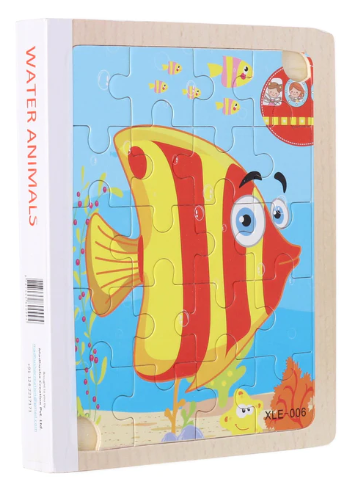 Wooden Jigsaw Puzzle Book for Kids | INT214 WOODEN PUZZLE BOOK ASST
