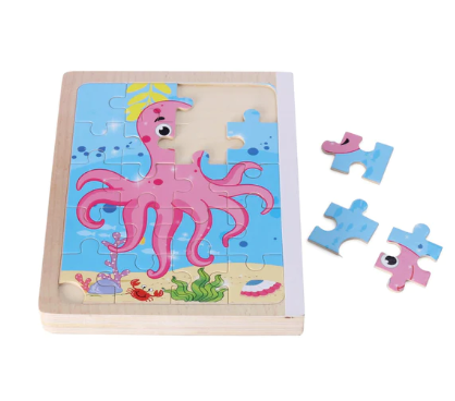 Wooden Jigsaw Puzzle Book for Kids | INT214 WOODEN PUZZLE BOOK ASST