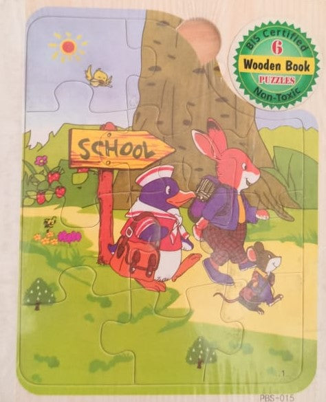 Wooden Jigsaw Puzzle Book for Kids | INT214 WOODEN PUZZLE BOOK ASST