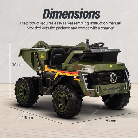 Battery Operated Ride On Dumper For Kids | 4x4 Caterpillar Truck