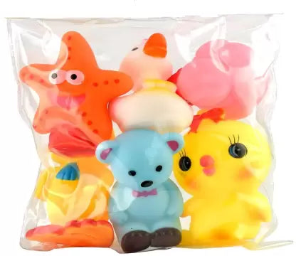 Squeezing Baby Bath Toy Set for Babies || LOMD0119 6PCS CHU CHU