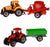 Farmer Set Tractor Toy with Trolley Mixer and Water Milk Tanker Friction Power | LORS5028 F/W 3 PCS FARM SET