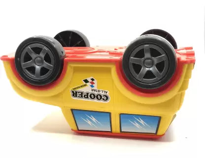 FRICTION POWERD WITH PLASTIC MECHANISM COOPER CAR TOY FOR KIDS  (Multicolor) | INT313	COOPER CAR