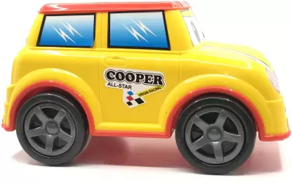 FRICTION POWERD WITH PLASTIC MECHANISM COOPER CAR TOY FOR KIDS  (Multicolor) | INT313	COOPER CAR