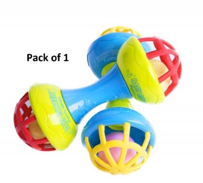 Dumbbell Rattle Teether Bell Toy | LOBR BABY RATTLE & BALL SET