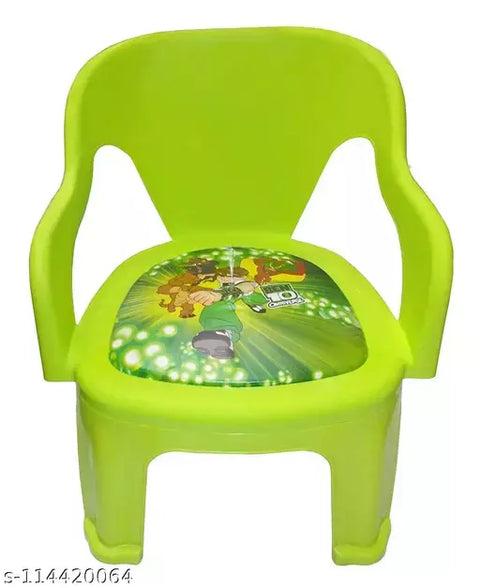 Baby Kids Chair Durable Polypropylene Plastic Portable High Study Sitting Chair Cushion Base Chu Chu Sound Indoor Outdoor Use for Age 2 to 7 Years H40 cm X L33 cm X W30 cm | CHR001