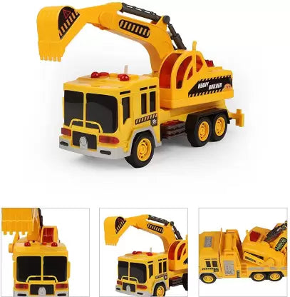 Plastic Fire Friction Powered Contraction V8 Pull Back Truck  |  LO72058