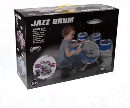Jazz Drum Set Big Size Musical Drum Set with 5 Drums, Cymbal and Chair Musical Toy | LO4008E	JAZZ DRUM BIG