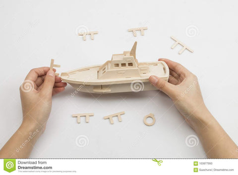 Woodlz 3D Wooden Airplane Puzzle - 35 Pieces | INT216 WOODLZ 3D PUZZLE
