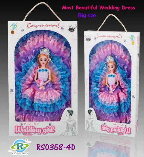 Fashion Doll With Accessories | RS0358-4D WEDDING GIRL DOLL