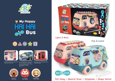 Hai Hai Activity Bus Colorful Shape Sorter || LORS4110 MY HAPPY HAIHAI BUS