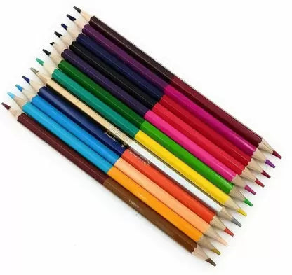 Double Sided Color Pencils Set of 24  ||  LOQN511216-E 24 COLOR SET
