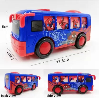 Friction Powered Superhero Spiderman Minibus || LO958-3C 	AVAENGER MOVEBLE BUS