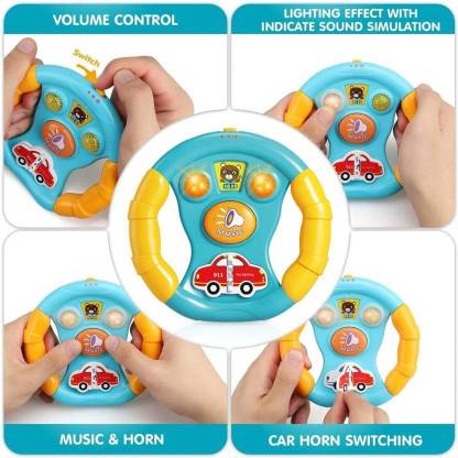 Steering Wheel Musical Toy with Light and Sounds | 855-83A B/O STEERING WHEEL